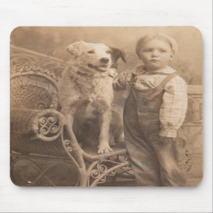 Tapis De Souris Border collie vintage Mousepad