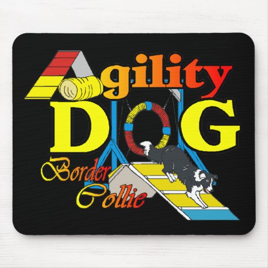 Tapis De Souris Bordure Collie Cadeaux d'agilité (Devant)