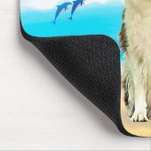 Tapis De Souris Bordure Collie Chien sur l'oreiller de plage (Coin)