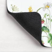 Tapis De Souris Bordure fleur sauvage avec papillon (Coin)