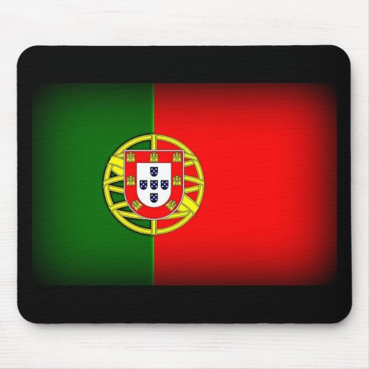 Tapis De Souris Bordure noire du drapeau du Portugal (Devant)