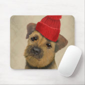 Tapis De Souris Bordure Terrier avec Casquette roux (Avec souris)