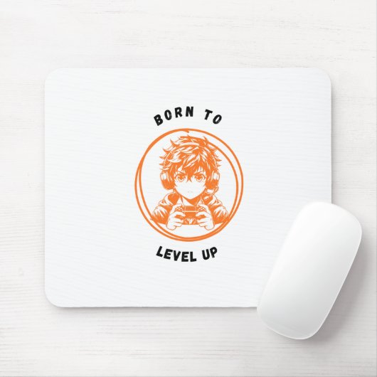 Tapis De Souris Born to Level Up Gaming Mousepad (Avec souris)