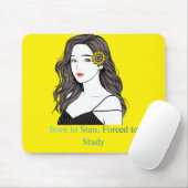 Tapis De Souris Born to Stan – K-Pop Aesthetic Girl Mouse Pad (Avec souris)