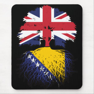 Tapis De Souris Bosnie Bosniaque Britannique Royaume-Uni Royaume-U