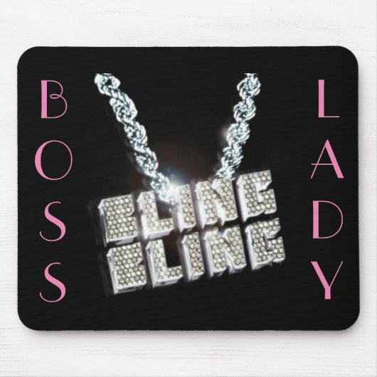 Tapis de souris Boss Lady Bling Bling (Devant)