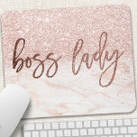 Tapis De Souris Boss Lady Rose Gold Marble Blush Pink Faux Parties<br><div class="desc">Boss Lady Rose Gold Marble Blush rose Faux Parties scintillant Souris Pad</div>