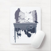 Tapis De Souris Boston brutal (version bleue) (Avec souris)