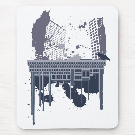 Tapis De Souris Boston brutal (version bleue) (Devant)