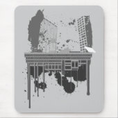 Tapis De Souris Boston brutal (version grise) (Devant)