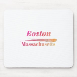 Tapis De Souris Boston Massachusetts Low Poly