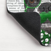Tapis De Souris Boston Terrier Avec Moustache Verte Et Spotty 2 (Coin)