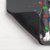 Tapis De Souris Boston Terrier Christmas Santa Hat  (Coin)