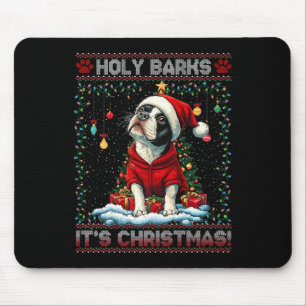Tapis De Souris Boston Terrier Décorations d'arbre de Noël Chien L