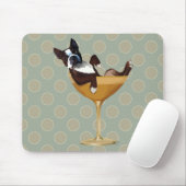 Tapis De Souris Boston Terrier en verre à cocktail (Avec souris)