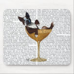 Tapis De Souris Boston Terrier en verre à cocktail 2<br><div class="desc">Animaux</div>