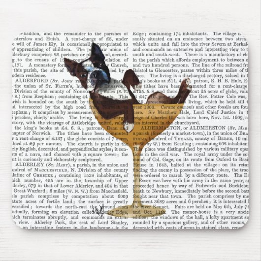 Tapis De Souris Boston Terrier en verre à cocktail 2 (Devant)