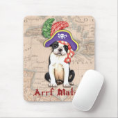 Tapis De Souris Boston Terrier Pirate (Avec souris)