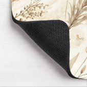 Tapis De Souris Botanique Fleur Séchée Beige (Coin)