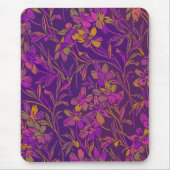 Tapis De Souris Botanique Gras Motif Floral dans pourpre foncé (Devant)