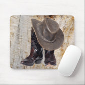 Tapis De Souris Bottes et Casquette de cowboy (Avec souris)