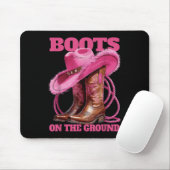Tapis De Souris Bottes Mignonnes Sur Le Sol Distance Ouest C (Avec souris)