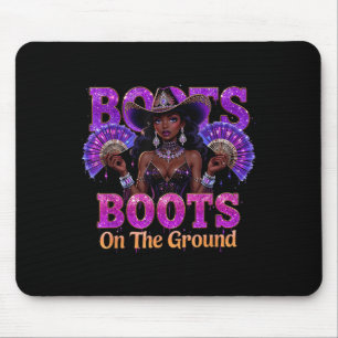 Tapis De Souris Bottes sur le terrain Boot Cowboy Linedance Wester