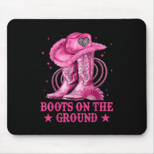 Tapis De Souris Bottes Sur Le Terrain Boot Cowboy Western Cowgirl