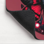 Tapis De Souris Bouche cosmique rouge et noire - Mystique céleste (Coin)