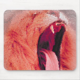 Tapis De Souris Bouche de lions flous