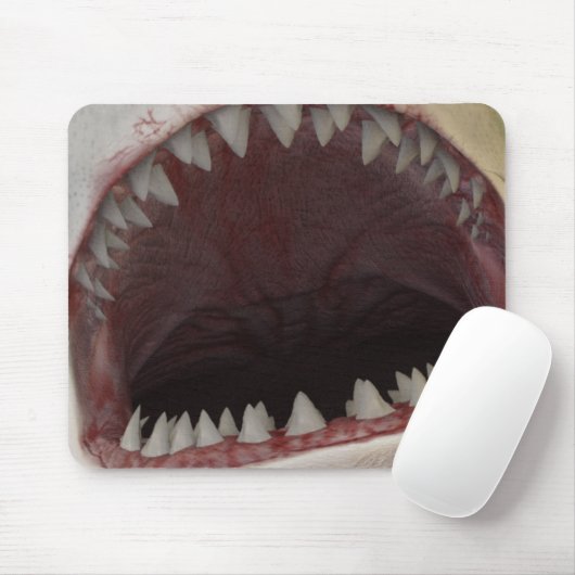 Tapis De Souris Bouche de requin blanc (Avec souris)