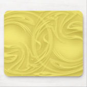 Tapis De Souris Boucles Abstraites D'Oeuvre Sur Jaune (Devant)