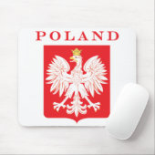 Tapis De Souris Bouclier de rouge de la Pologne Eagle (Avec souris)