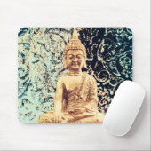Tapis De Souris Bouddha assis sur la Terre Élégant Lumière zen (Avec souris)