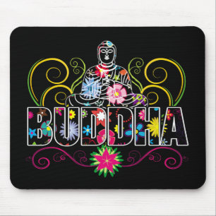 Tapis De Souris Bouddha en fleurs