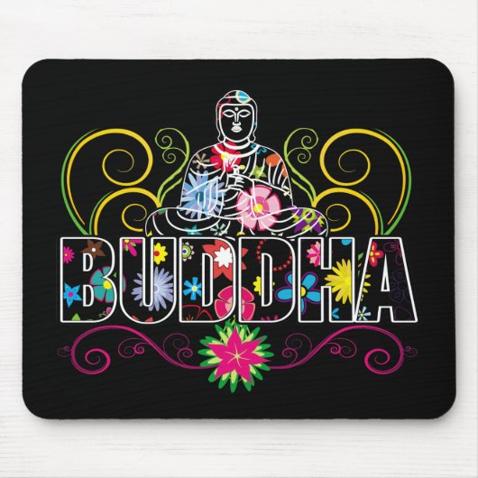 Tapis De Souris Bouddha en fleurs (Devant)