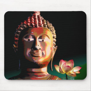 tapis de souris Bouddha et Lotus épanoui