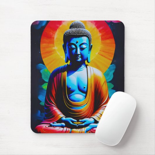 Tapis De Souris Bouddha Médite (Avec souris)