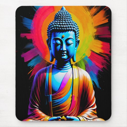 Tapis De Souris Bouddha - Rayons de Tranquillité (Devant)