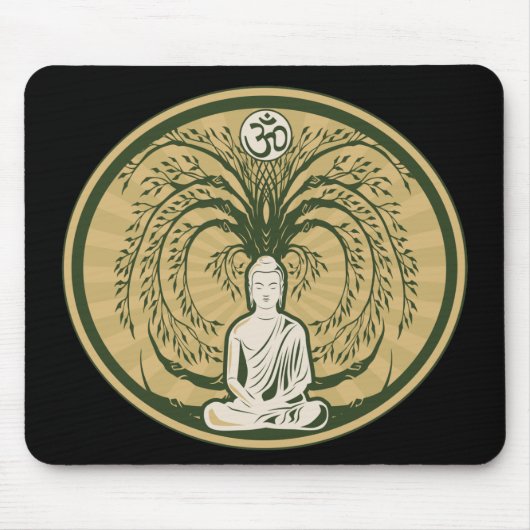 Tapis De Souris Bouddha sous l'arbre de Bodhi (Devant)