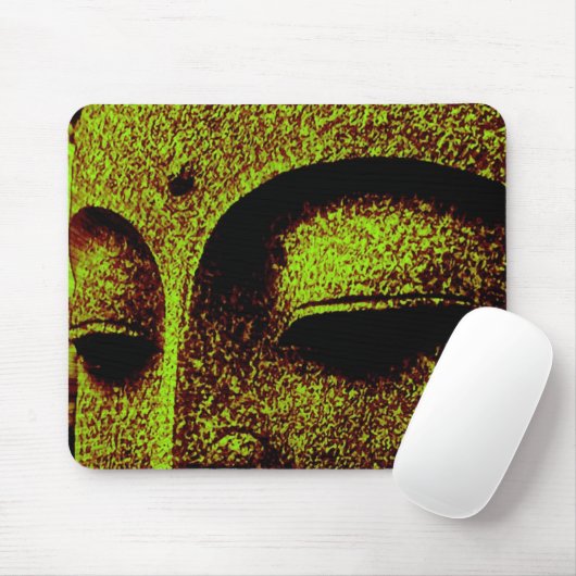 Tapis De Souris Bouddha vert Mousepad (Avec souris)