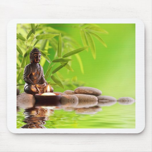Tapis De Souris bouddha zen jardin de sérénité (Devant)