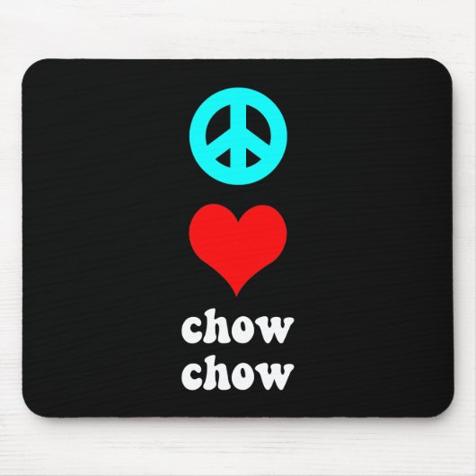 Tapis De Souris Bouffe de bouffe d'amour de paix (Devant)