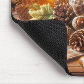 Tapis De Souris Bougie D'Automne Avec Bow Plaid (Coin)