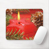 Tapis De Souris Bougie de Noël Mousepad (Avec souris)