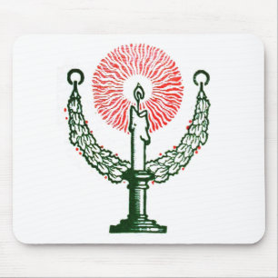 Tapis De Souris Bougie de Noël traditionnelle