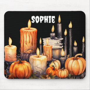 TAPIS DE SOURIS BOUGIES EN COULEUR D'EAU NOIR ET ORANGE