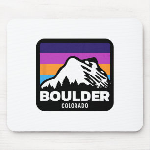Tapis De Souris Boulder Colorado Ski Snowboard Voyage en famille 2