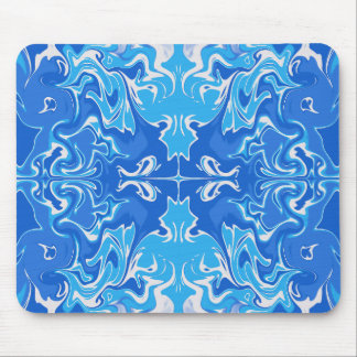 Tapis de Souris Boule Bleue Dessinée à la Main