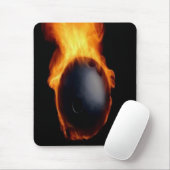 Tapis De Souris Boule De Bowling En Feu Mousepad (Avec souris)